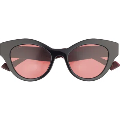 Gucci Core 51mm Cat Eye Sunglasses In Brown