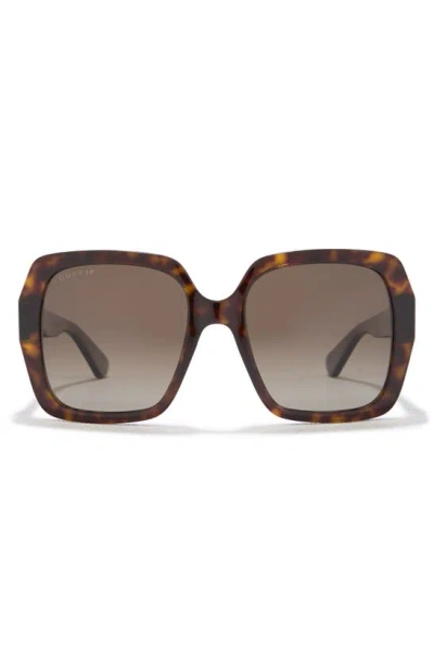 Gucci Core 54mm Square Sunglasses In Brown