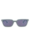 Gucci Core 55mm Rectangular Sunglasses In Green