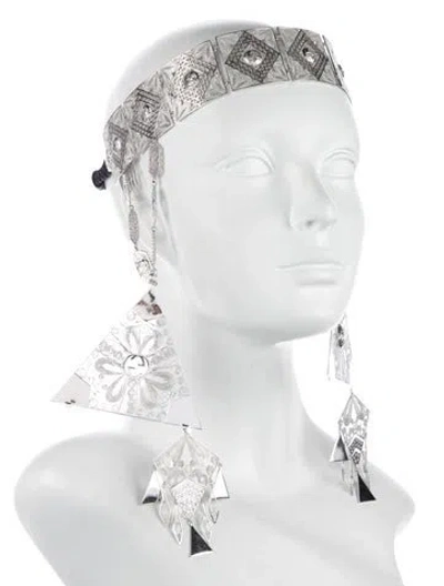 Pre-owned Gucci Cosmogonie Headpiece In Silver