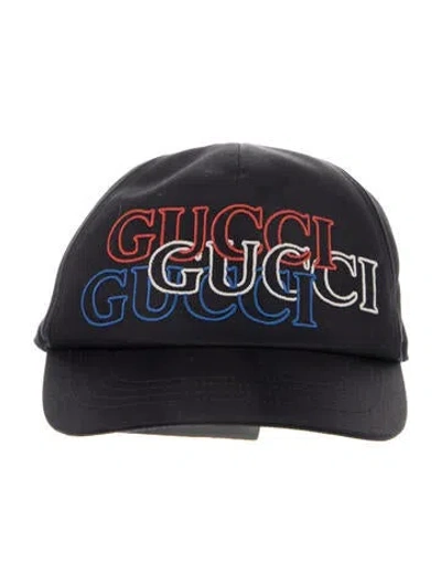 Pre-owned Gucci Cotton Adjustable Hat In Blue