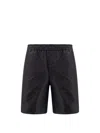 Gucci Cotton And Silk Bermuda Shorts With Allover Gg Logo In Black