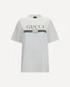 Gucci Cotton And Silk Jersey T-shirt With Print In White