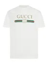 Gucci Cotton And Silk Jersey T-shirt With Print In White