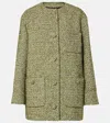 Gucci Cotton And Wool-blend Bouclé Coat In Green