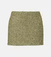 Gucci Cotton And Wool-blend Tweed Miniskirt In Brown