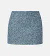 Gucci Cotton And Wool-blend Tweed Miniskirt In Brown