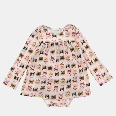 Pre-owned Gucci Cotton Baby Bodysuits 3 In Multicolor