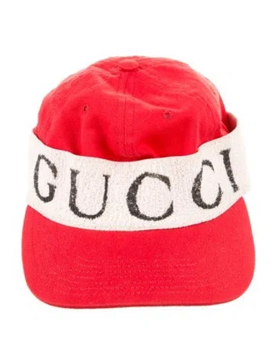 Pre-owned Gucci Cotton Ball Cap In Red