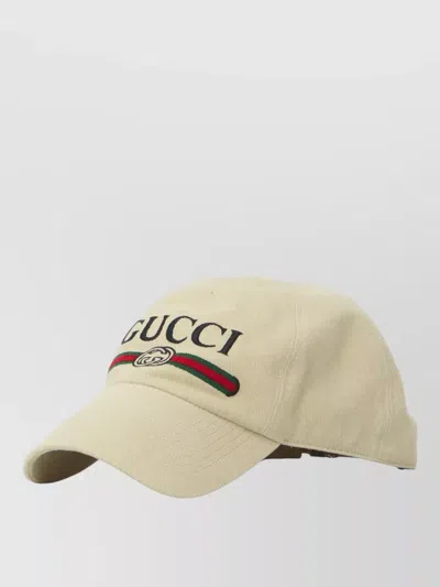 Gucci Cotton Baseball Cap Web Gg Embroidery
