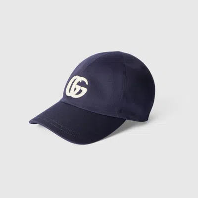 Gucci Kids' Cotton Baseball Hat In Blue
