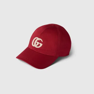 Gucci Kids' Cotton Baseball Hat In Red