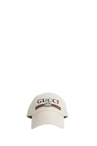Gucci Cotton Baseball Hat In White