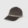 Gucci Cotton Baseball Hat With Double G In Brown