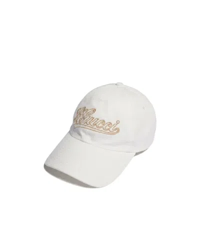 Gucci Cotton Baseball Hat With Embroidery In Purple