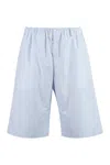 Gucci Cotton Bermuda Shorts In Blue