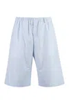Gucci Cotton Bermuda Shorts In Blue