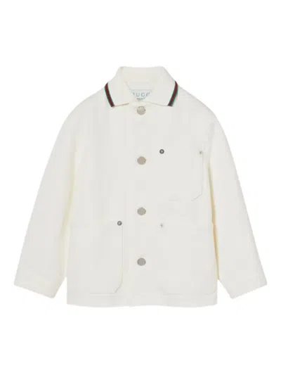 Gucci Kids' Cotton Blazer In White