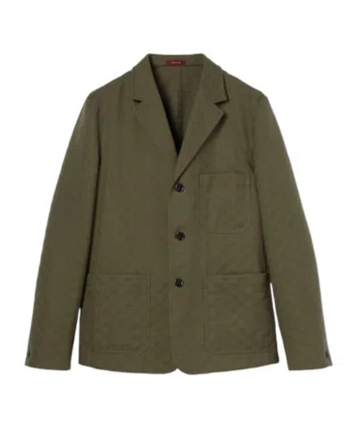 GUCCI COTTON BLEND GG CANVAS JACKET