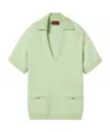 Gucci Cotton Blend Polo Top In Green