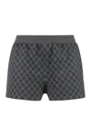 Gucci Cotton Blend Shorts In Black