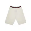 Gucci Cotton-blend Shorts With Web Motif Kids In White