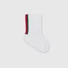 Gucci Cotton Blend Socks With Web In White