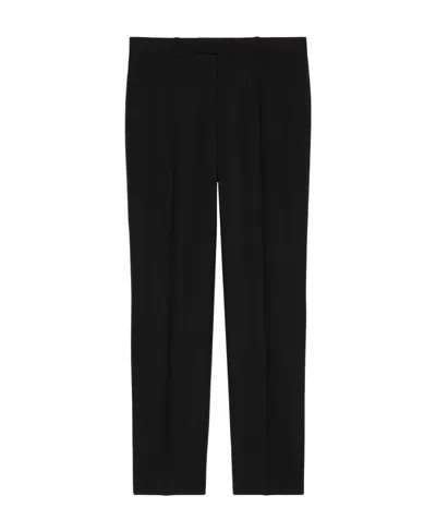 Gucci Cotton Blend Tailored Trousers In Black