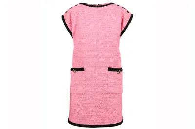 Pre-owned Gucci Cotton-blend Tweed Dress Pink