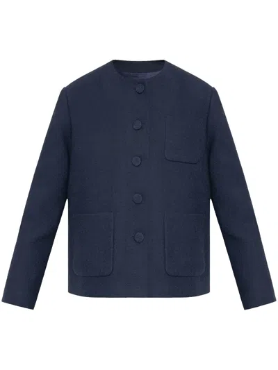 Gucci Cotton-blend Tweed Jacket In Blau