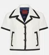 Gucci White Jacket With Short Sleeves In Tweed Woman In White