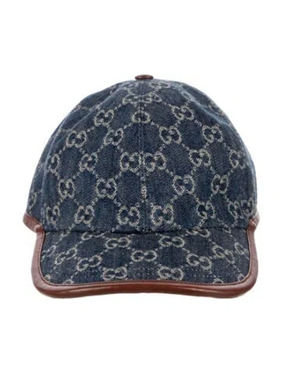 Pre-owned Gucci Cotton Blue And Multicolor Patterned Baseball Cap