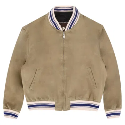 Pre-owned Gucci Cotton Bomber Jacker With Embordered Rear ' Orgasmique' In Brown