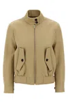 Gucci Cotton Bomber Jacket Casual Jackets And Parka Beige In Neutral