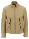 Gucci Cotton Bomber Jacket Casual Jackets And Parka Beige In Neutral