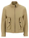 Gucci Cotton Bomber Jacket Casual Jackets And Parka Beige In Neutral
