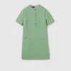 Gucci Cotton Bouclé Mini Dress In Green