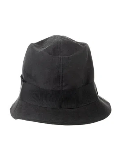 Pre-owned Gucci Cotton Bucket Hat In Black