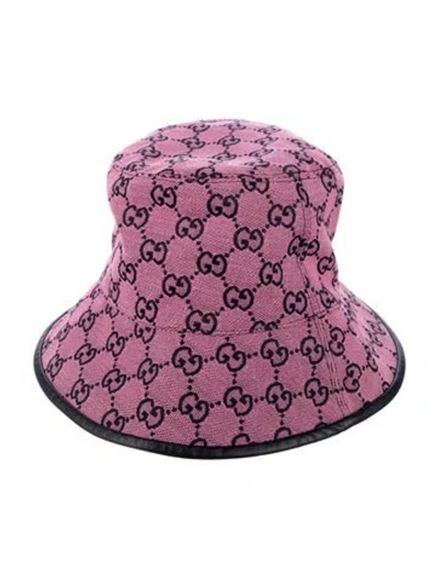 Pre-owned Gucci Cotton Bucket Hat In Pink