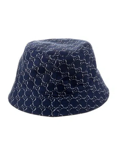 Pre-owned Gucci Cotton Bucket Hat W/tags In Blue