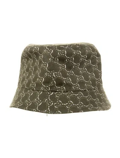 Pre-owned Gucci Cotton Bucket Hat W/tags In Green