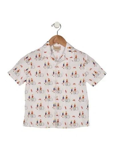 Pre-owned Gucci Kids' Cotton Button Up Shirt In Neutrals