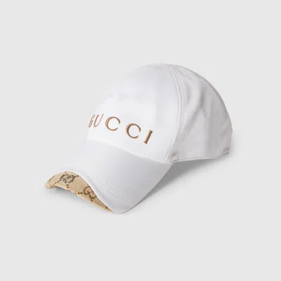 Gucci Cotton Canvas Baseball Hat In Neutral