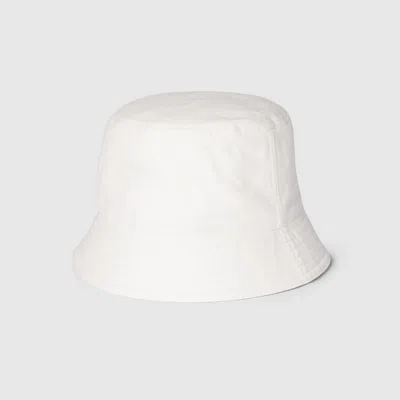 Gucci Cotton Canvas Bucket Hat In White