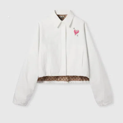 Gucci Cotton Canvas Jacket With Patch