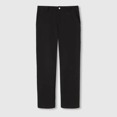 Gucci Cotton Canvas Pants In Black