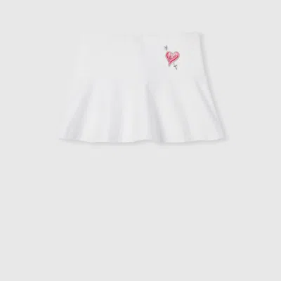Gucci Cotton Canvas Skirt With Patch