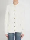 Gucci White Stretch Crochet Blazer In Neutral