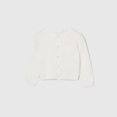 Gucci Babies' Cotton Cardigan In White