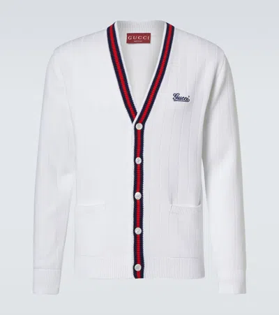 Gucci Cotton Cardigan In White